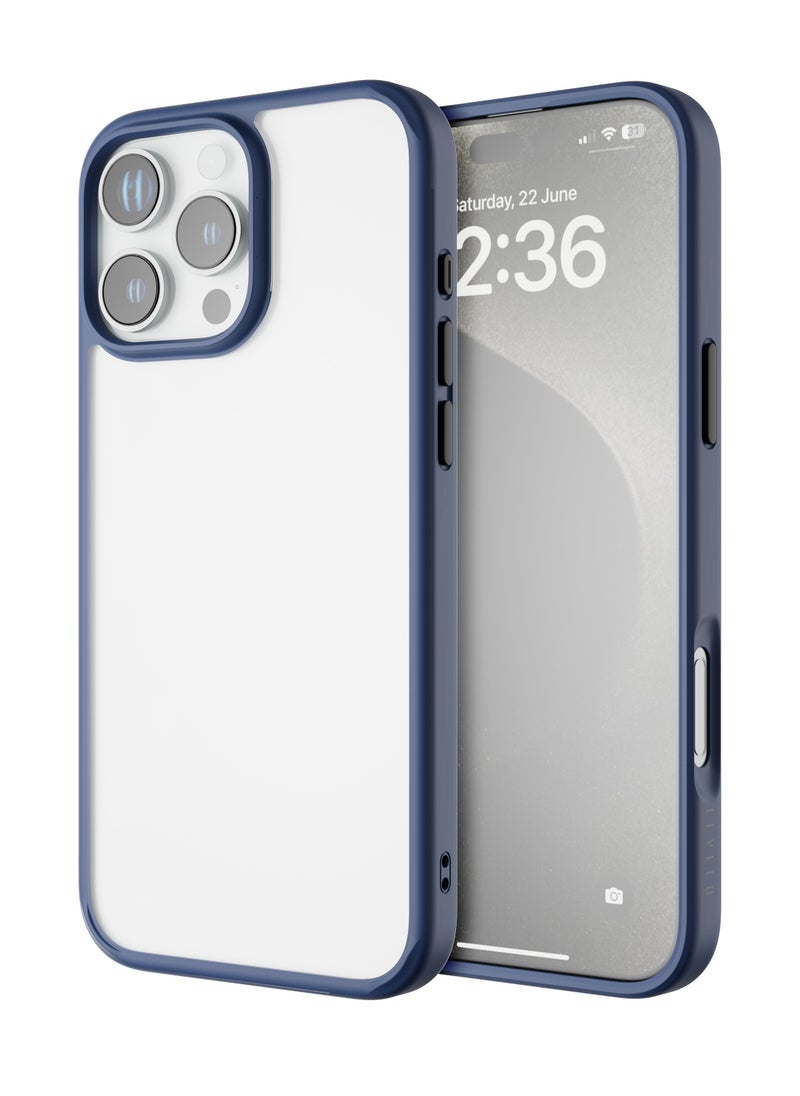 LEVELO - iPhone 16 Pro Case Solo / Scratch Resistance / Impact Resistance / Clear View Technology / Hybrid Construction- Blue - Image 1