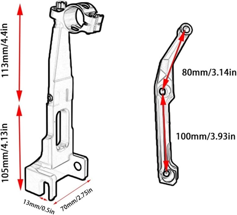 مجموعة مثبت مخمد توجيه الدراجة النارية مع قوس التركيب لـ Yamaha MT 09 Tracer باللون الأسود - Image 5