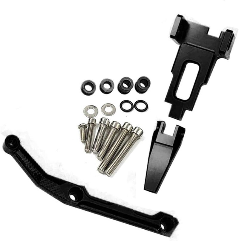 مجموعة مثبت مخمد توجيه الدراجة النارية مع قوس التركيب لـ Yamaha MT 09 Tracer باللون الأسود - Image 1