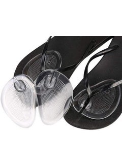 SYBL 2 Pairs Self-Adhesive Transparent Gel Thong Sandals Forefoot Pad Toe Protectors Antislip Shoes Grip Pads Sandals Flip-Flop Inserts Forefoot Cushions Pad Massage Insoles 