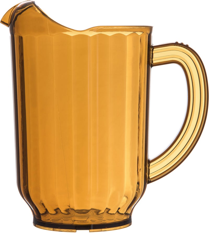 Carlisle FoodService Products 554013 Polycarbonate Pitcher, 60 oz. Capacity, Amber (Pack of 6) - Image 1
