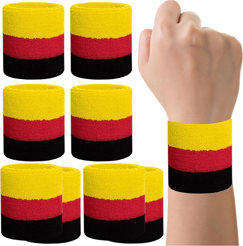 IMAGERIO 8 Pack Wrist Sweatbands Tennis Wrist Bands Absorbent Sweat Band for Men and Women, Breathable Cotton Sweatbands for Working Out, Football, Basketball, Running Athletic Sports - Image 1