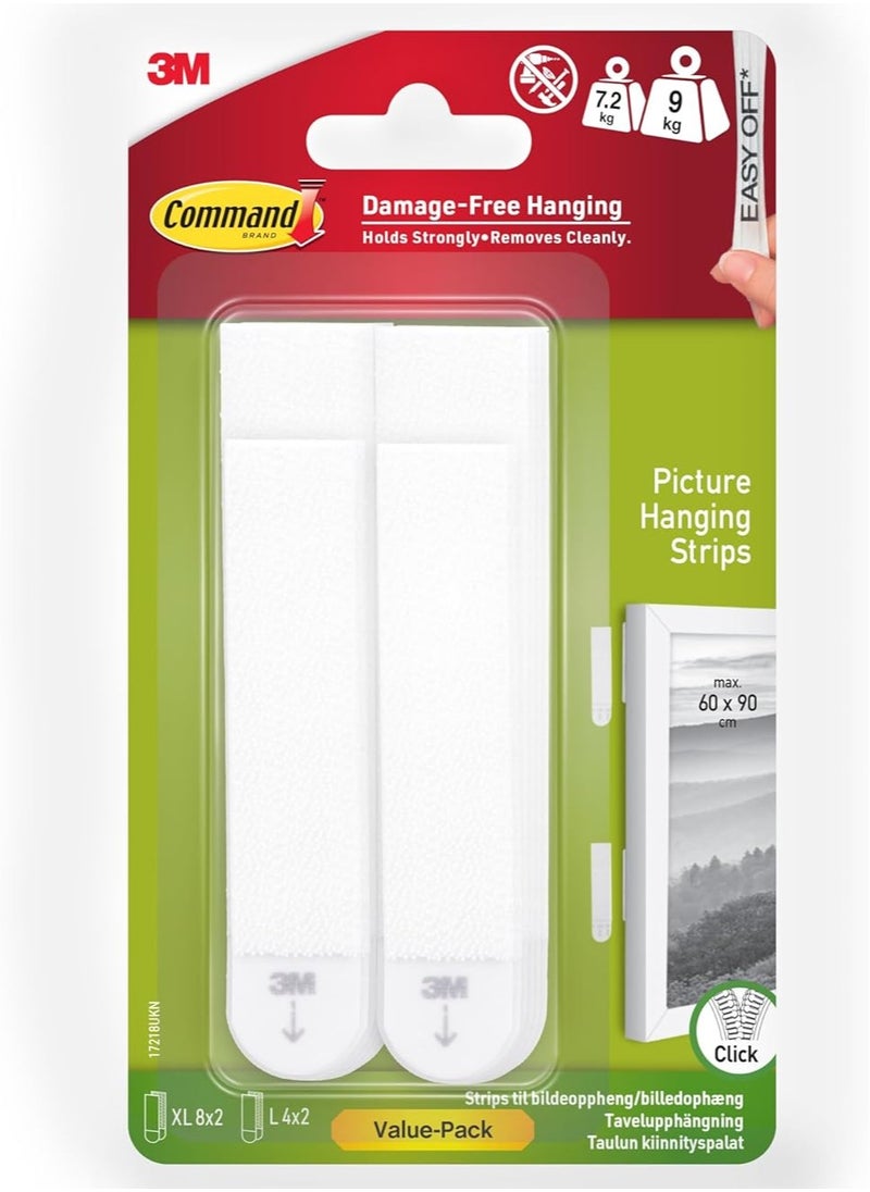 Command Picture Hanging Strips X-Large Upto 9 Kg  - Image 1