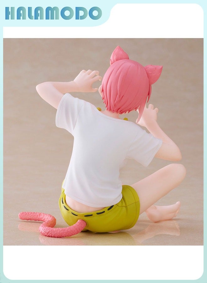 HALAMODO The Quintessential Quintuplets Bride Super cute Anime Figurine of Ichika Nakano Wearing Cat - themed Pajamas, a Must - have Decoration for Car Dashboards and Desktops 11 cm - Image 4