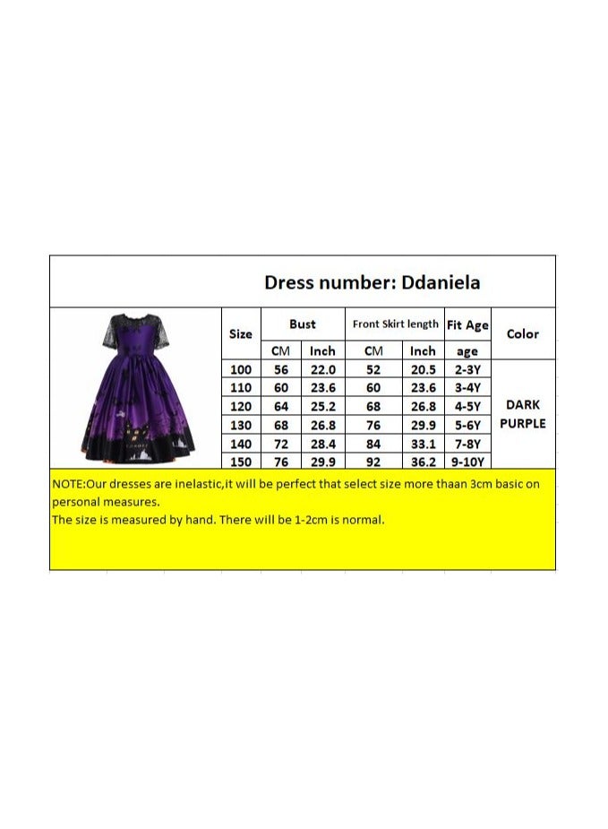 D'Daniela Halloween Printed Long Dress - Purple - Image 3