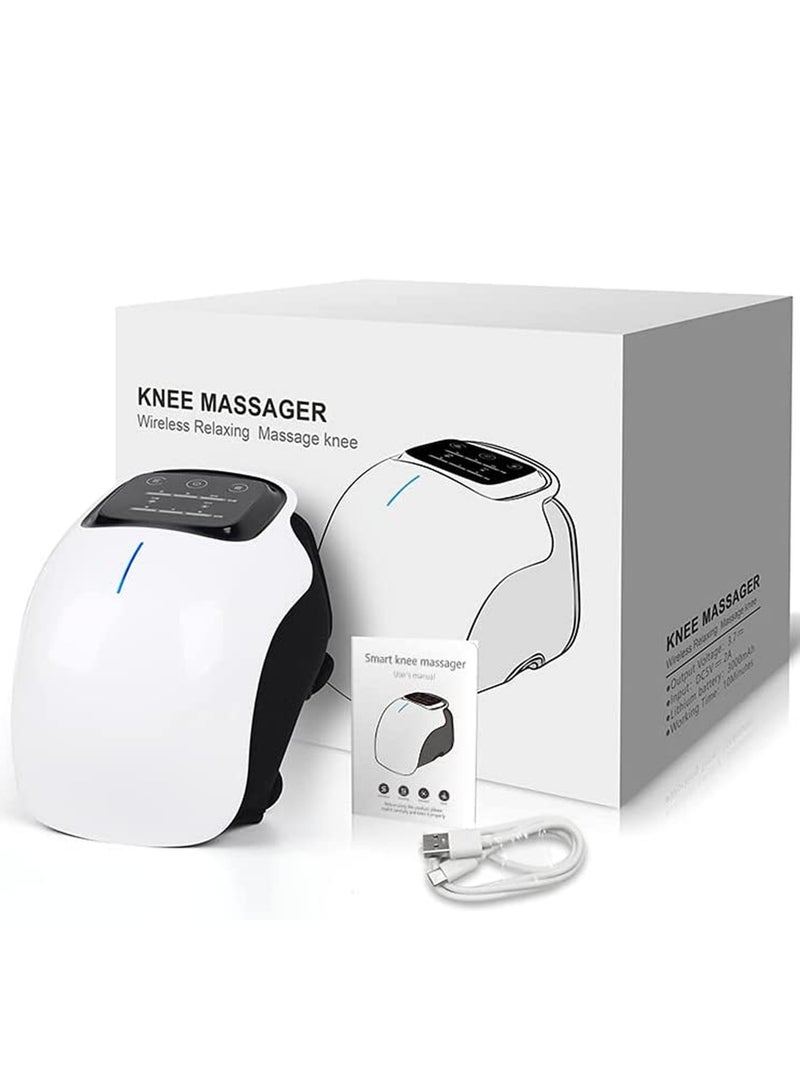 Rabos Knee Massager with Heat and Kneading for Pain Relief Infrared Heated Vibration Physiotherapy for Arthritis Massager Cramps and Joint Warmer Rechargeable LED Display - Image 5