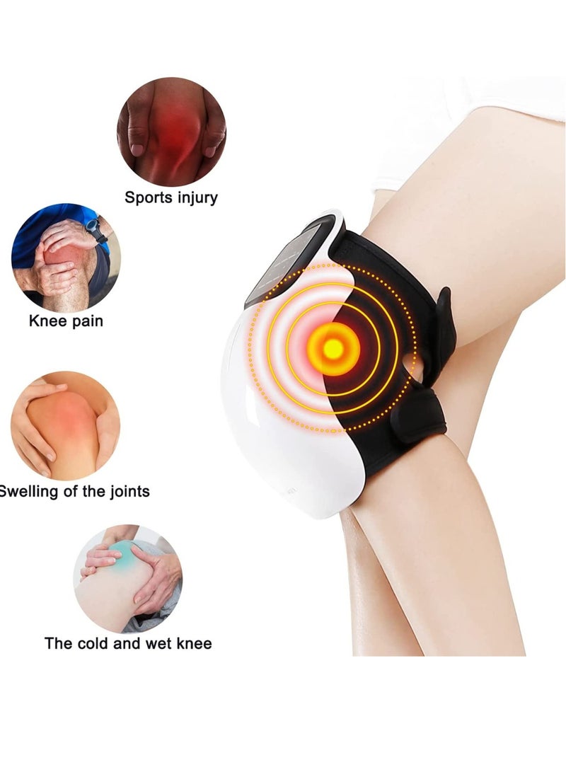 Rabos Knee Massager with Heat and Kneading for Pain Relief Infrared Heated Vibration Physiotherapy for Arthritis Massager Cramps and Joint Warmer Rechargeable LED Display - Image 4