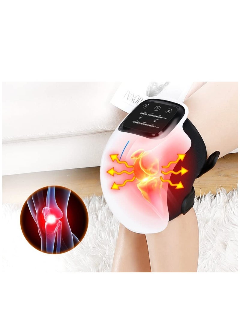 Rabos Knee Massager with Heat and Kneading for Pain Relief Infrared Heated Vibration Physiotherapy for Arthritis Massager Cramps and Joint Warmer Rechargeable LED Display - Image 2