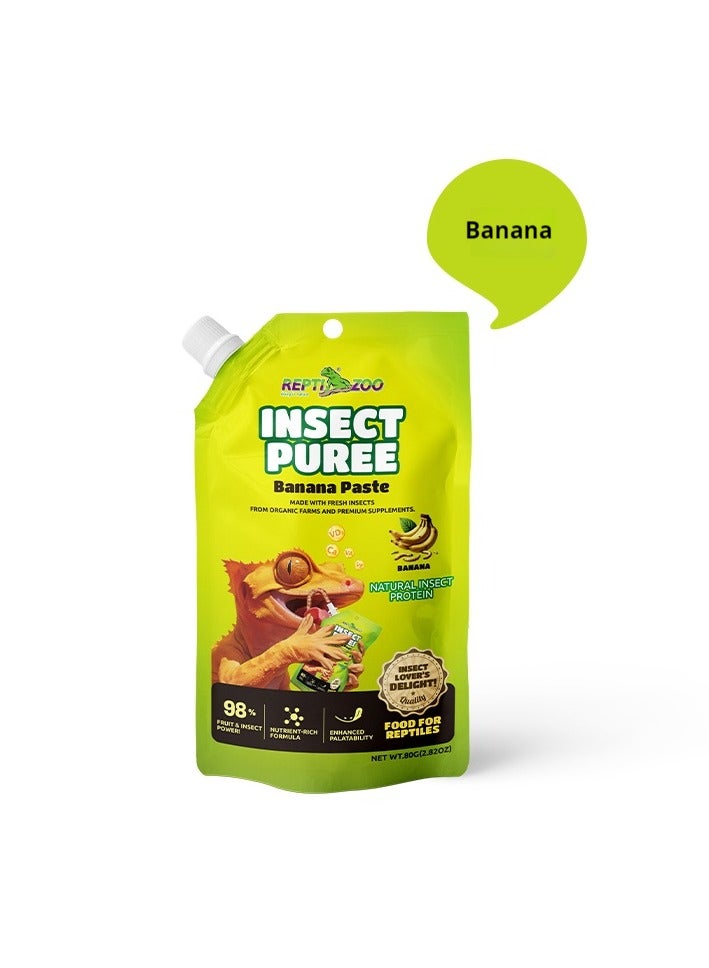 REPTIZOO REPTIZOO living in nature Banana Paste 80G,Perfect for most insect-eating reptiles, such as geckos, lizards, and chameleons.  - Image 1