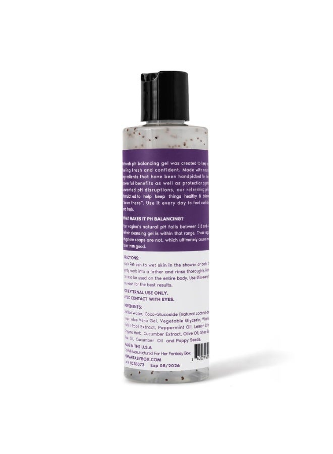 Her Fantasy Box Refresh pH Balancing Shower Gel - Natural Feminine Hygiene Solution for Gentle Cleansing, Odor Control, and Skin Nourishment - pH-Balanced Formula for All Skin Types (8 oz) - Image 2