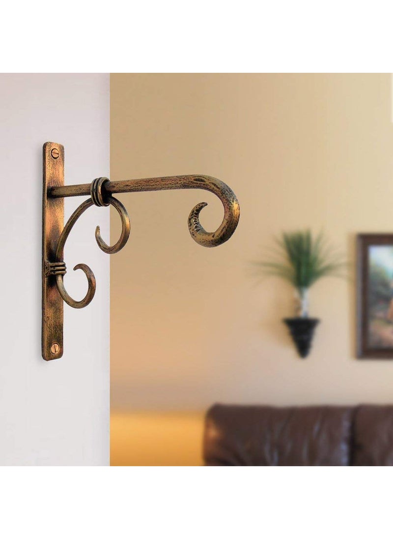 WOOD ART STORE WOOD ART STORE Iron Antique Chrome Polish Handmade Wall LanternDiya Hanger Utility Crafts Garden Home Dcor Product Black Golden 