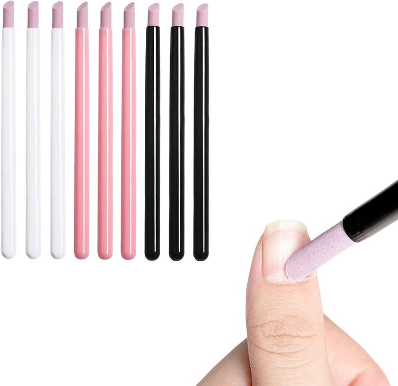 Cuticle Remover Sticks, 9PCS Quartz Pumice Cuticle Pushers for Nail Care, Dead Skin Peeling Manicure Pedicure Tools for Salon & Home - Image 1