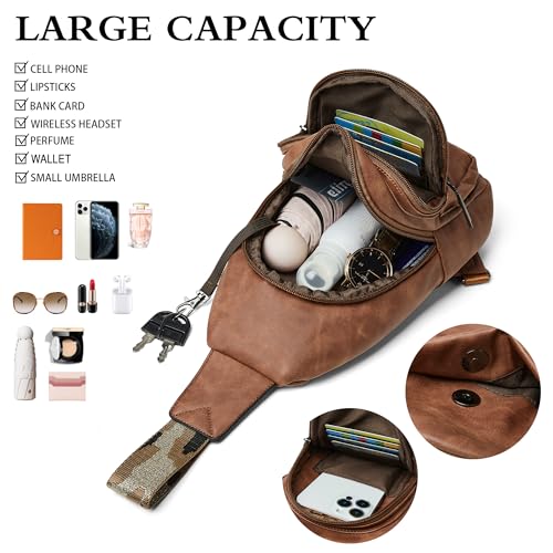 Mroede Sling Bag Crossbody Bags for Women Small Cross Body Bag Fanny Packs Chest Sling Purse for Daily Travel Leisure Sport - Image 4
