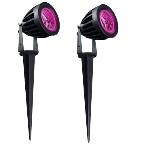 Nortek Hydra 12W LED Garden Light – Waterproof Outdoor Spot Light for Terrace Garden Setup – Adjustable Gate Light Lamp, Garden Fence Outdoor, Pink Pack of 4 - Image 1