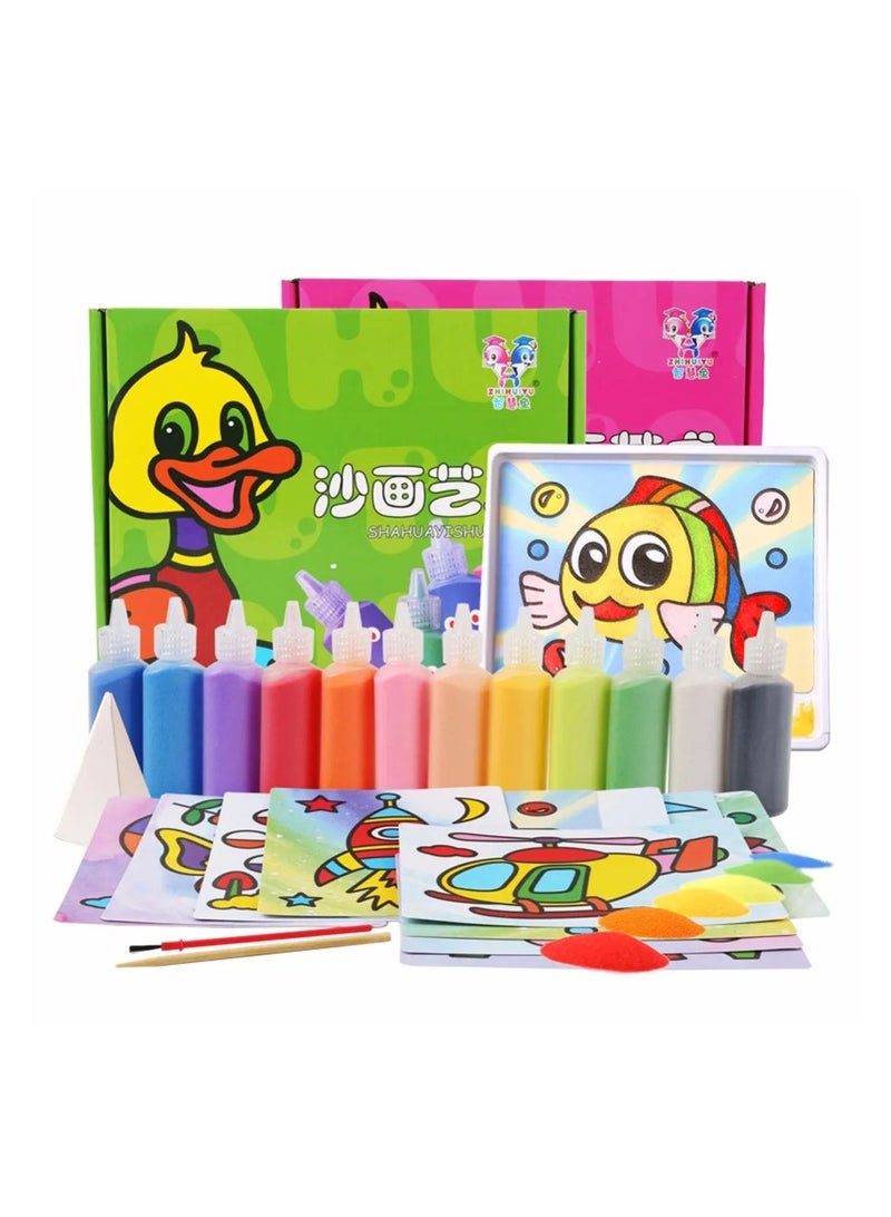 BLOOMING TIME Kids DIY Colorful Sand Painting Set for Children Art Painting & Education - Image 1