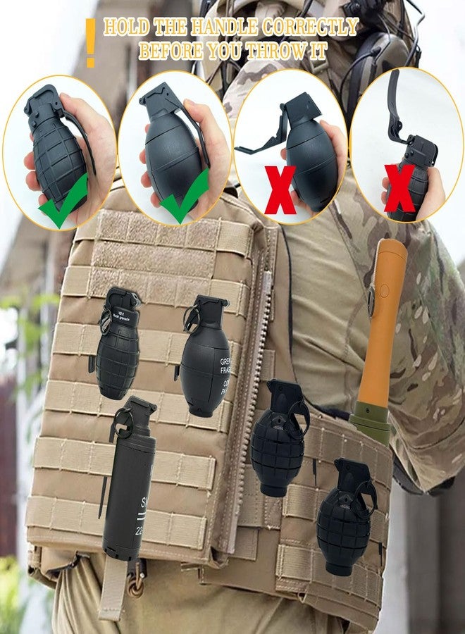 REGLORY Toy-Hand Plastic Grenade for CS Battle, Fake Grenade Toys with 50 Foam Ammo for Age 14 Years Old and up for Army Role Play - Image 4