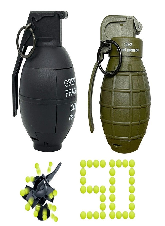 REGLORY Toy-Hand Plastic Grenade for CS Battle, Fake Grenade Toys with 50 Foam Ammo for Age 14 Years Old and up for Army Role Play - Image 2