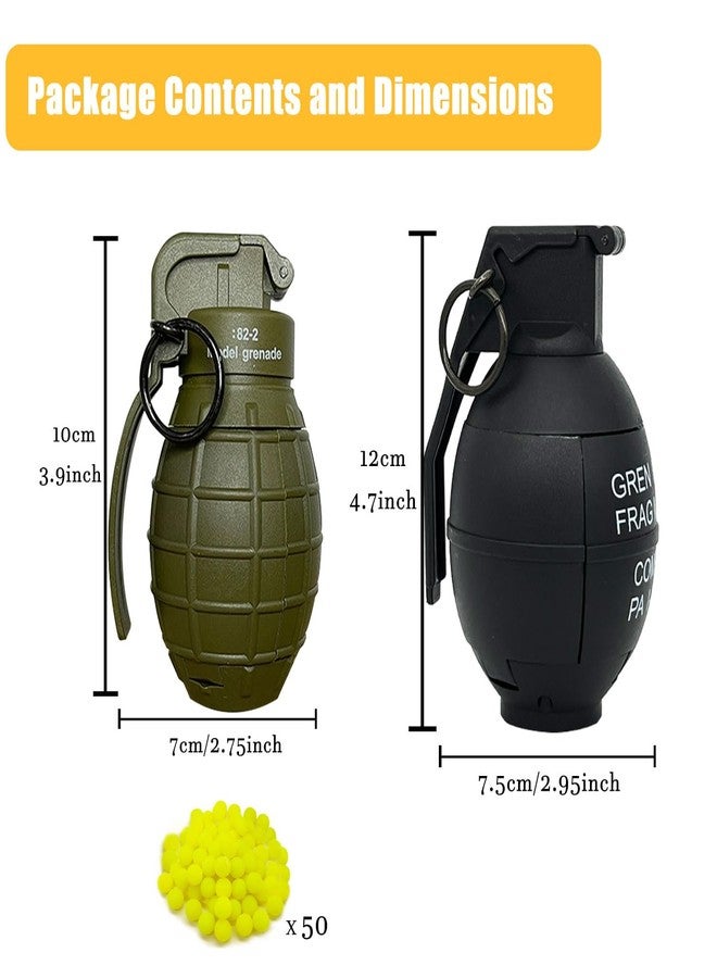 REGLORY Toy-Hand Plastic Grenade for CS Battle, Fake Grenade Toys with 50 Foam Ammo for Age 14 Years Old and up for Army Role Play - Image 3
