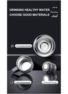TIGER 500ml Stainless Steel Vacuum Thermos Flask with Silicone Handle – Insulated Water Set with 2 Stainless Steel Cups for Hot & Cold Drinks – Ideal for Outdoor Travel. Camping, Hiking | Gift Box Set (2 PACK) GREY  - Image 4
