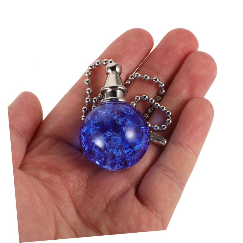 Blue Crystal Ceiling Fan Pull Chain 2 Pcs Beaded Light Pull Decor For Lamps Curtains - Image 3