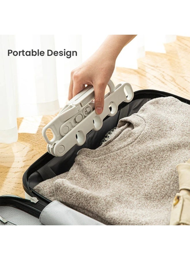 Portable Foldable Travel Hanger Folding Clothes Drying Rack Travel Hangers Hanging Rack with 5 Holes for Hotel Camping Travel - Image 3