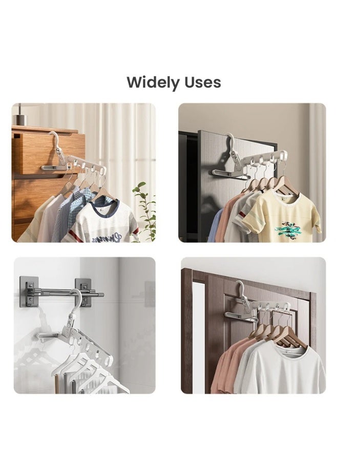 Portable Foldable Travel Hanger Folding Clothes Drying Rack Travel Hangers Hanging Rack with 5 Holes for Hotel Camping Travel - Image 4