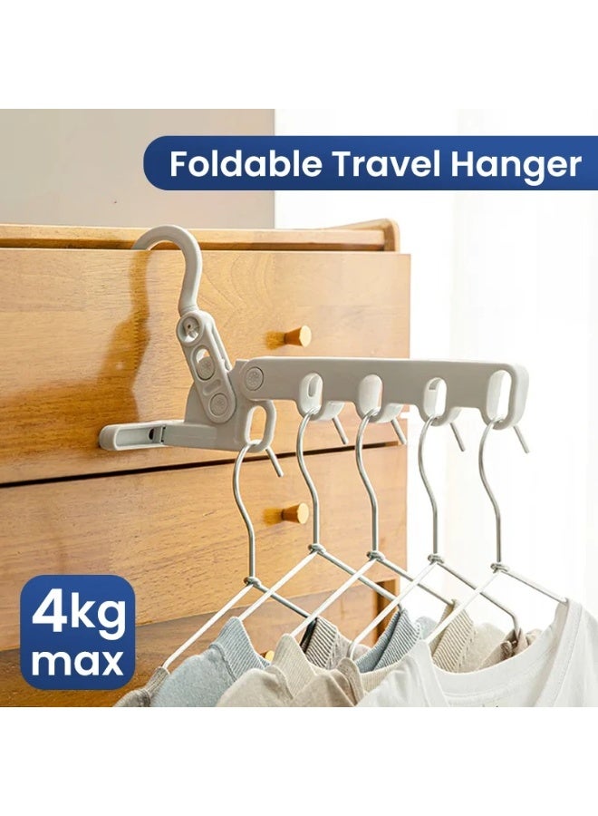 Portable Foldable Travel Hanger Folding Clothes Drying Rack Travel Hangers Hanging Rack with 5 Holes for Hotel Camping Travel - Image 2
