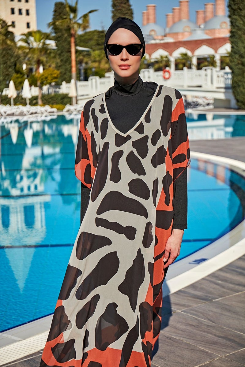 Remsa Mayo Remsa Swimsuit Remsa Modest Swimsuit Designed on Single Kaftan Pareo RDP002 Giant Spot  - Image 1