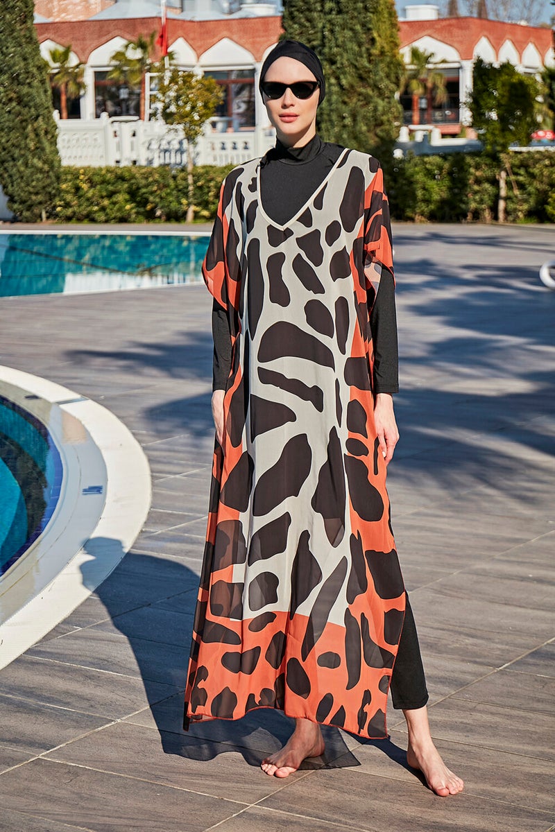 Remsa Mayo Remsa Swimsuit Remsa Modest Swimsuit Designed on Single Kaftan Pareo RDP002 Giant Spot  - Image 2