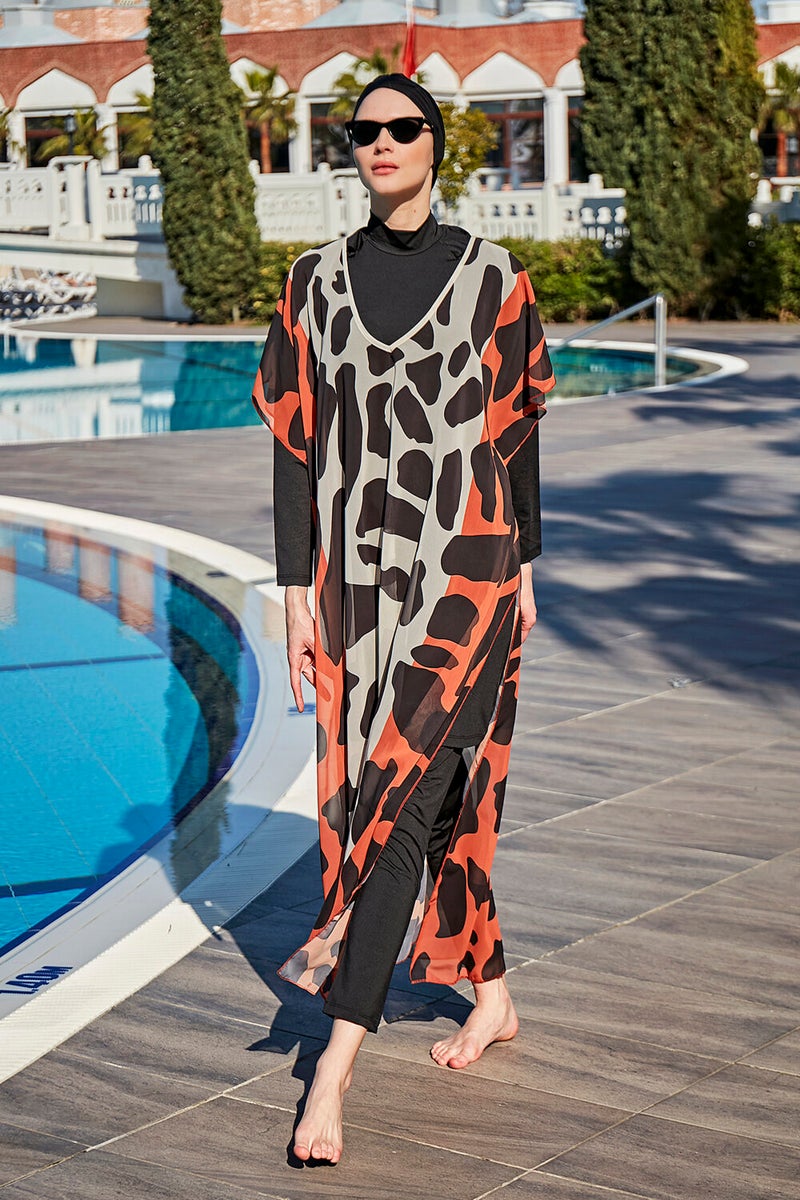 Remsa Mayo Remsa Swimsuit Remsa Modest Swimsuit Designed on Single Kaftan Pareo RDP002 Giant Spot  - Image 4