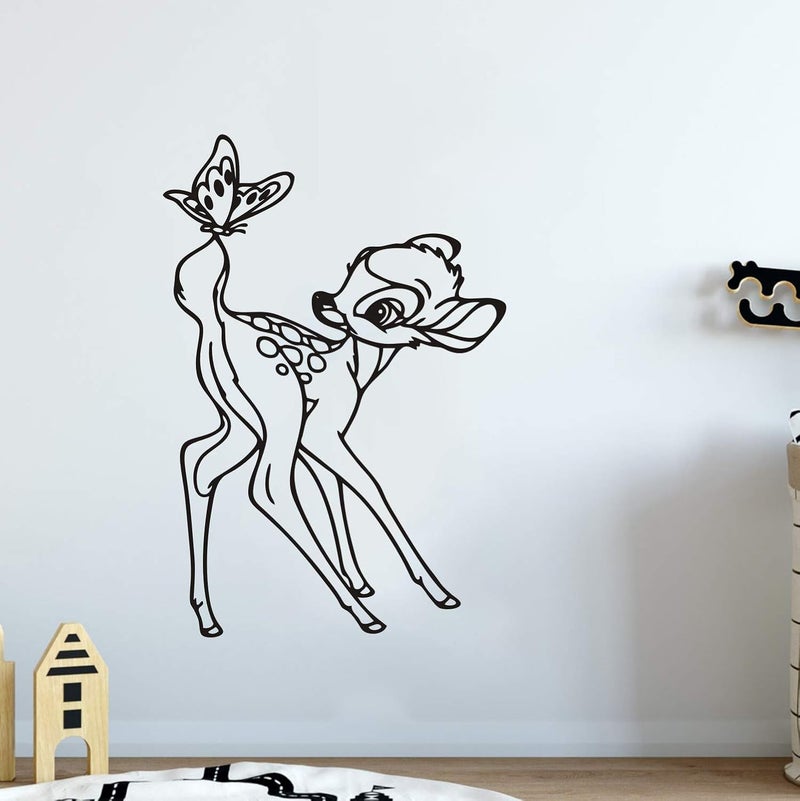Makeyes Bambi Wall Deer Butterfly Vinyl Sticker Decals for Kids Bedroom Nursery Living Room Interior Decorations Designs Art Mural - Image 5