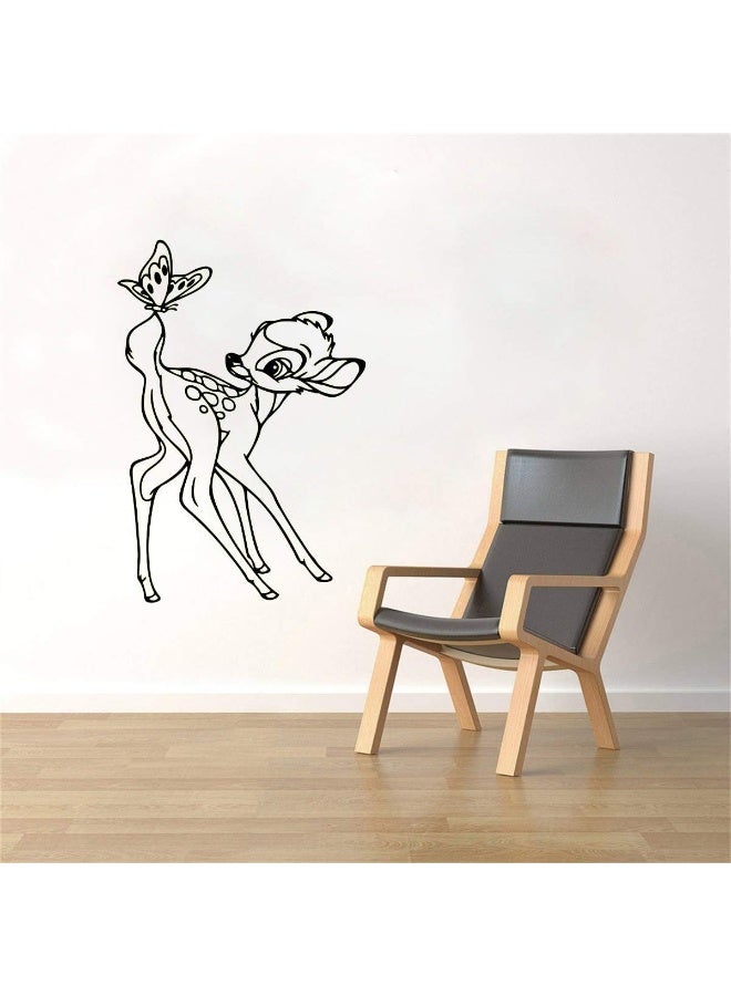 Makeyes Bambi Wall Deer Butterfly Vinyl Sticker Decals for Kids Bedroom Nursery Living Room Interior Decorations Designs Art Mural - Image 3