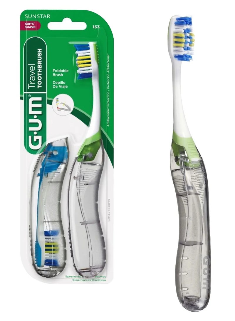 Gum Ortho Travel Soft Toothbrush Purple