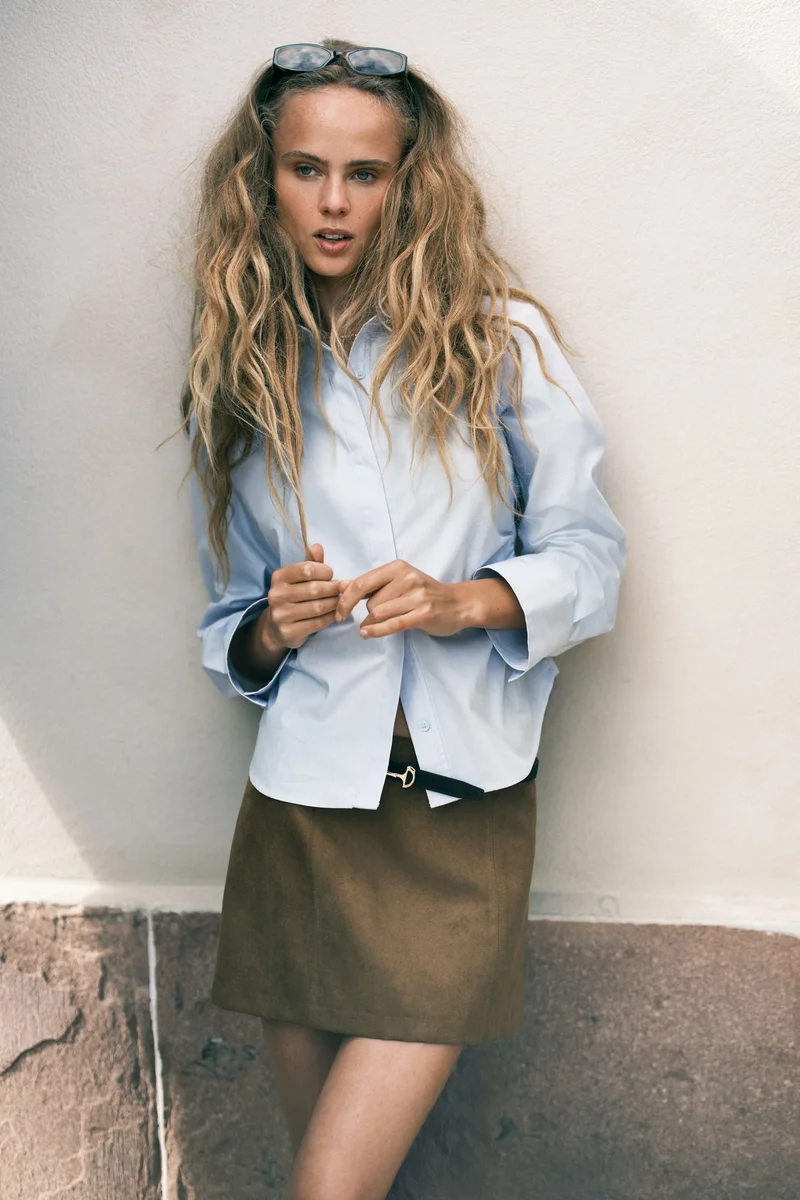 H&M Draped cotton shirt