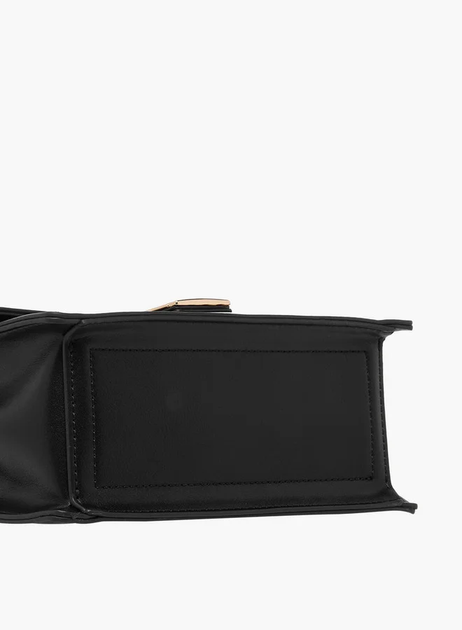 Celeste Textured Crossbody Bag with Magnetic Button Closure