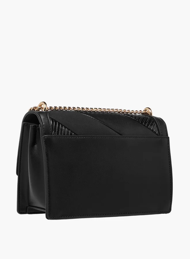 Celeste Textured Crossbody Bag with Magnetic Button Closure