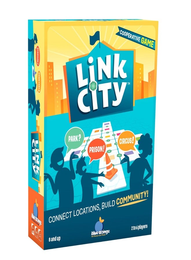 blue orange Link City Board Game - Family or Adult Cooperative Party City Building Game for 2 to 6 Players by Blue Orange Games. Recommended for Ages 8 & Up. - Image 1