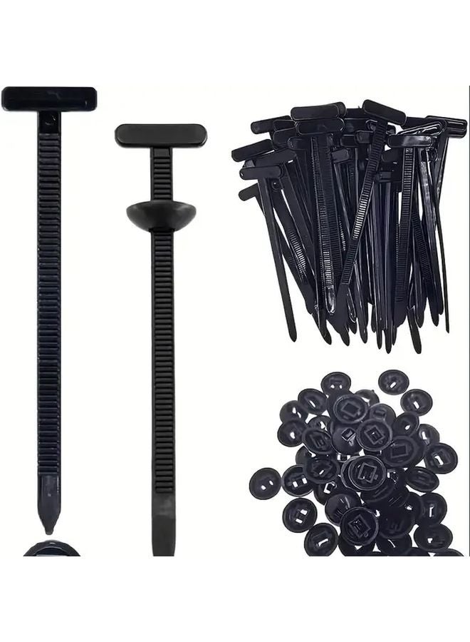 50 Pieces Self Locking Nylon Zip Ties High Strength UV Resistant Fasteners For Cable Home Organization - Image 1
