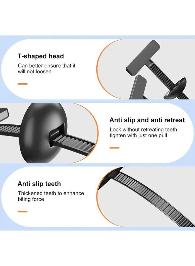 50 Pieces Self Locking Nylon Zip Ties High Strength UV Resistant Fasteners For Cable Home Organization - Image 5