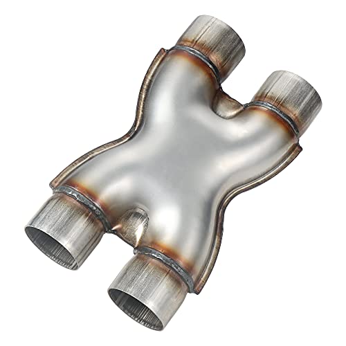 LCGP أنبوب العادم LCGP العالمي 2.5 بوصة داخلي/خارجي X Pipe بطول 12 بوصة من الفولاذ المقاوم للصدأ - Image 3