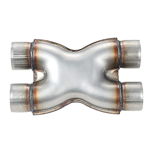 LCGP أنبوب العادم LCGP العالمي 2.5 بوصة داخلي/خارجي X Pipe بطول 12 بوصة من الفولاذ المقاوم للصدأ - Image 4