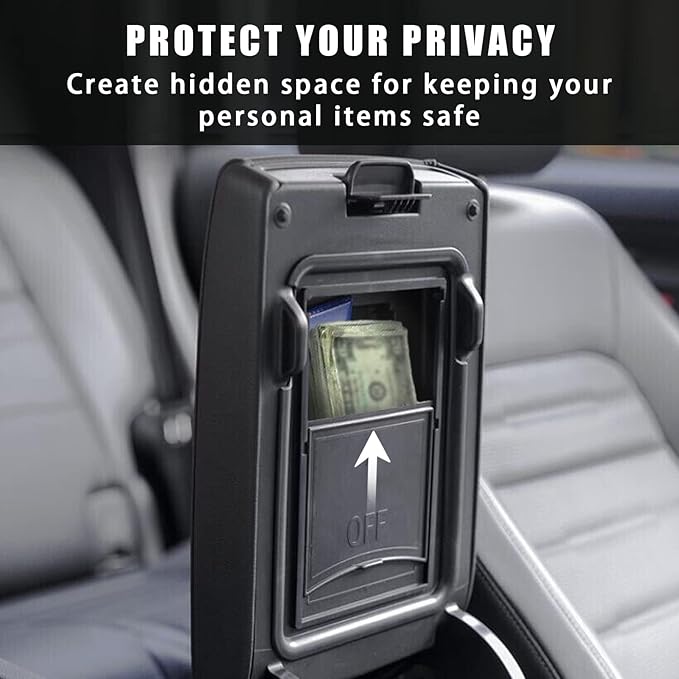 SOLARAE Car Armrest Hidden Storage Box, Compatible with 2023 2024 Honda CR-V CRV Center Console Organizer Secret Compartment Armrest Tray Hidden Cubby Drawer Insert Tray Secondary Interior Accessories - Image 1