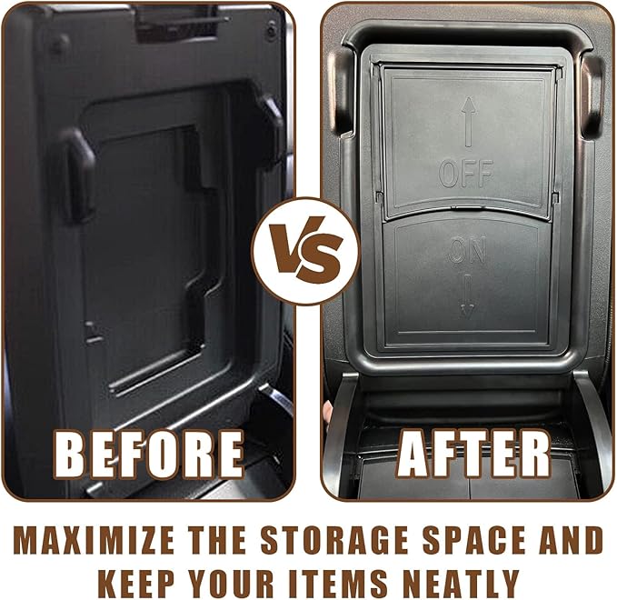 SOLARAE Car Armrest Hidden Storage Box, Compatible with 2023 2024 Honda CR-V CRV Center Console Organizer Secret Compartment Armrest Tray Hidden Cubby Drawer Insert Tray Secondary Interior Accessories - Image 3