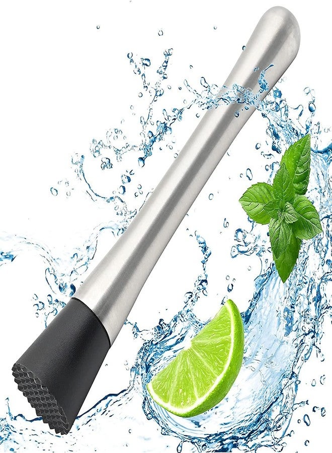 Devanjana™ Cocktail Bar Muddler Stainless Steel Muddler Mojito Muddler Curve Model, Commercial Grade Cocktail Drink Muddlers, Bar Spoon Accessories Stylish Design: 2 Pc. - Image 5