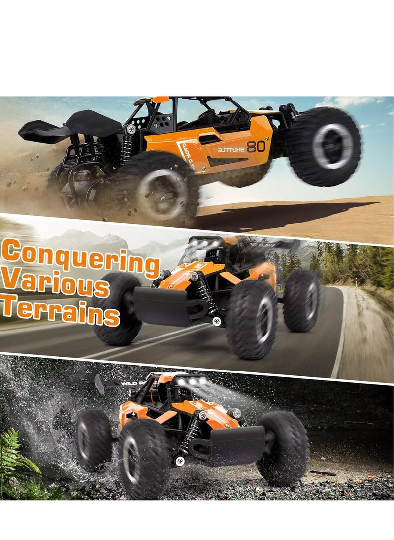 Remote Controlled Car, 2.4 GHz, 1:16 Off-Road Monster RC Truck, 2WD 20 km/h, RC Buggy with LED Light, Waterproof, Remote Controlled, Off-Road Toy Car for Children, Gift from  - Image 2