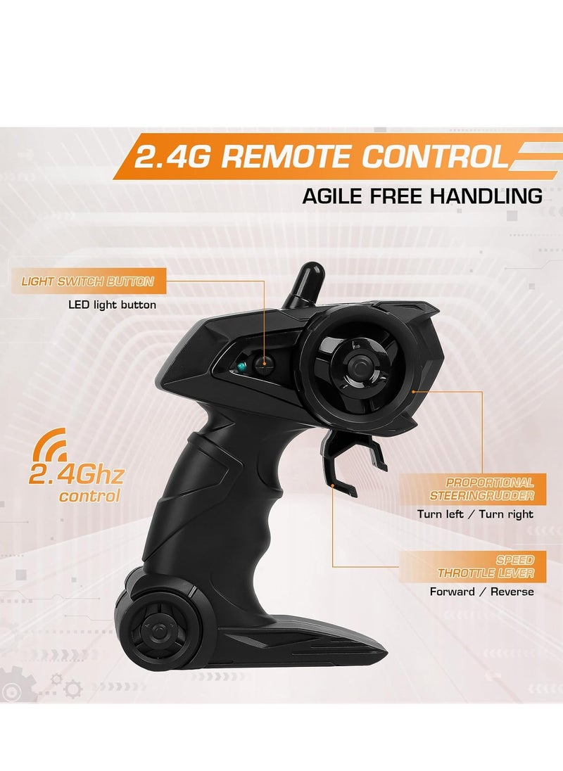 Remote Controlled Car, 2.4 GHz, 1:16 Off-Road Monster RC Truck, 2WD 20 km/h, RC Buggy with LED Light, Waterproof, Remote Controlled, Off-Road Toy Car for Children, Gift from  - Image 3