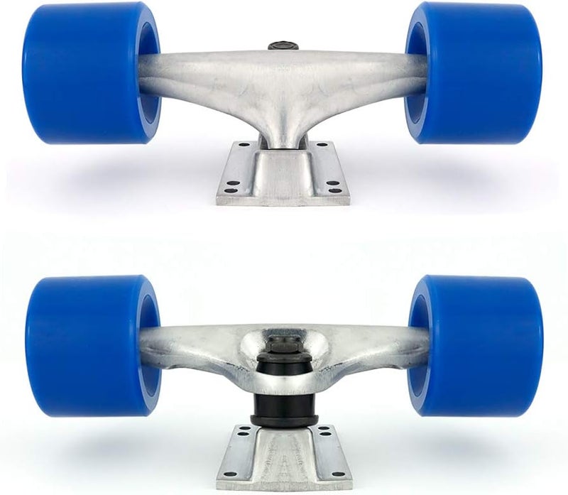 VJ Skateboard Truck and Wheel, 5.0 Skateboard Trucks 127mm Trucks w/Skateboard Cruiser Wheel 60mm, Skateboard Bearings, Skateboard Screws, Skateboard Riser Pads - Image 2