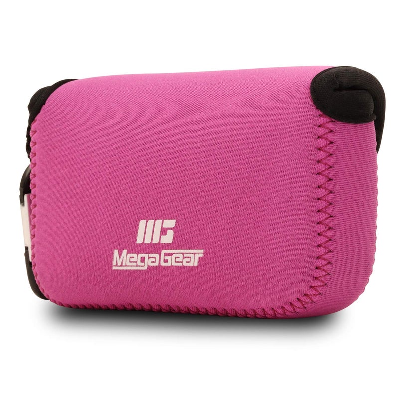 MegaGear ''Ultra Light'' Neoprene Camera Case Bag with Carabiner for Canon PowerShot G7X, Canon PowerShot G7 X Mark II Cameras (HotPink), PU Leather - Image 2