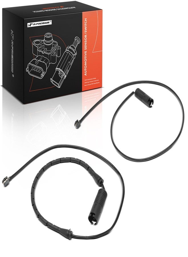 A-Premium Front and Rear Disc Brake Pad Wear Sensors Compatible with BMW E39 Series 318i 1992-1998, 318is 1992-1997, 323i/323is 1998-1999, 325i/325is 1992-1995, 328i 1996-1999, 328is, 2-PC Set - Image 1