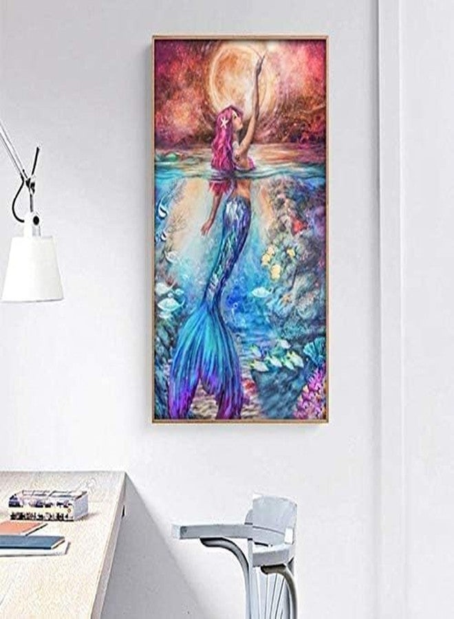 MGNLR Diamond Painting Kit, 12x16inch White Tree of Life Diamond Painting, 5D Diamond Painting Kit for Adults & Kids, Very Suitable for Home Leisure and Wall Decoration (Mermaid Painting kit) - Image 3